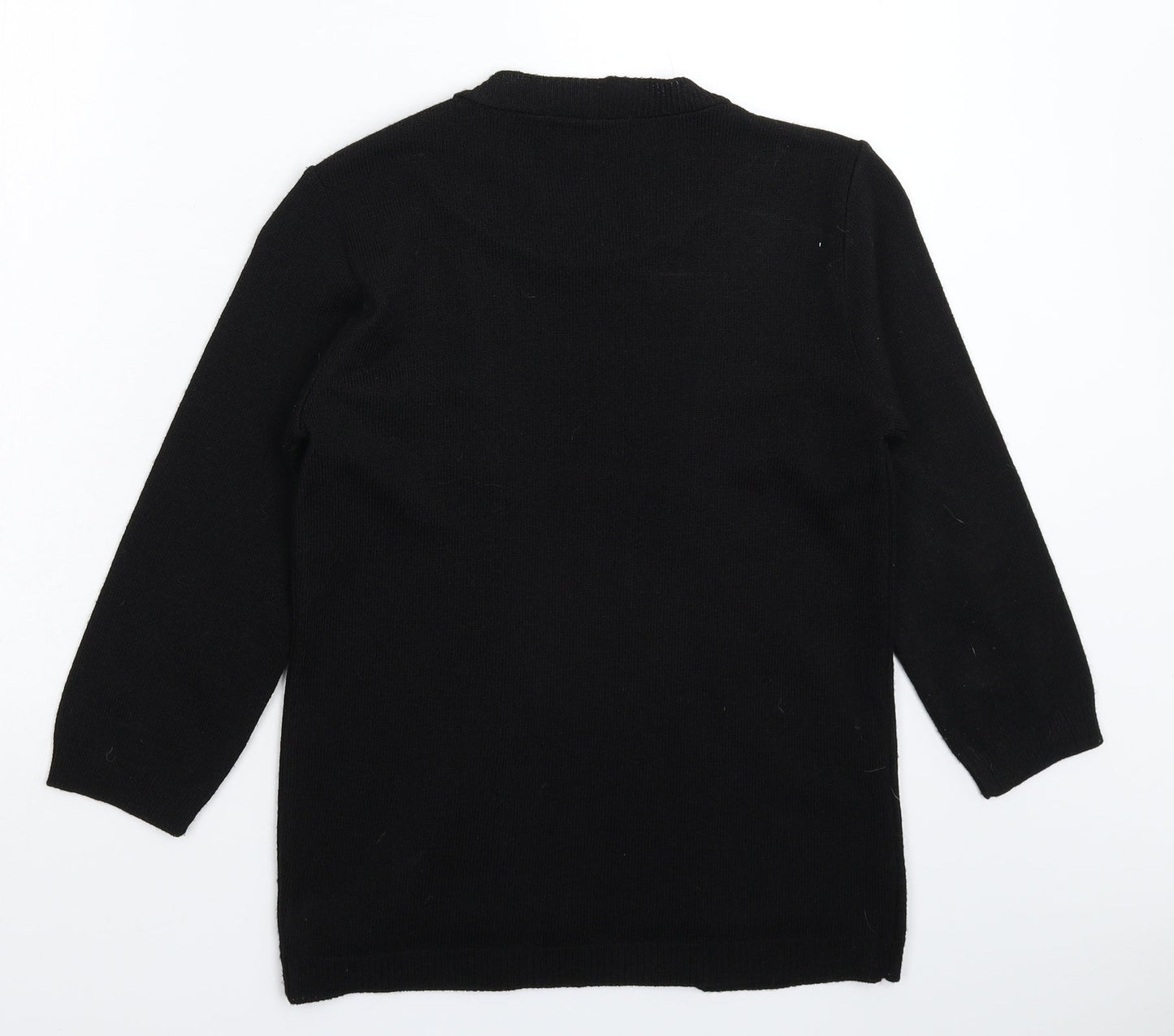 Fabrizio Womens Black Striped Knit Pullover Jumper Size S