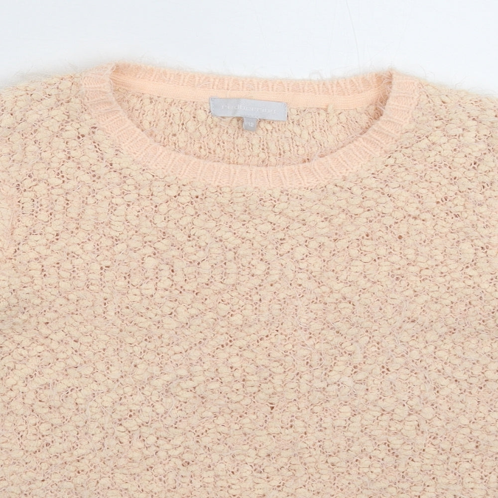 Red Herring Womens Beige  Knit Pullover Jumper Size 12