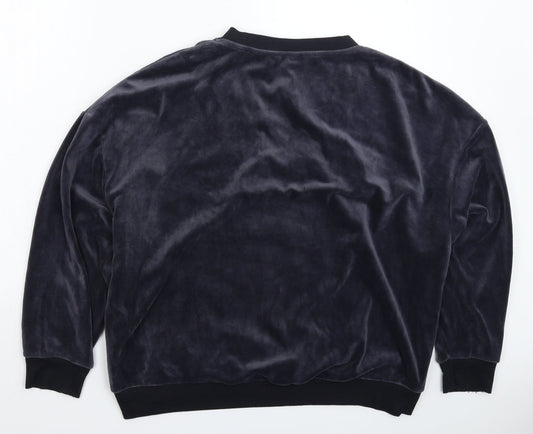 Avenue Mens Grey  Fleece Pullover Sweatshirt Size L