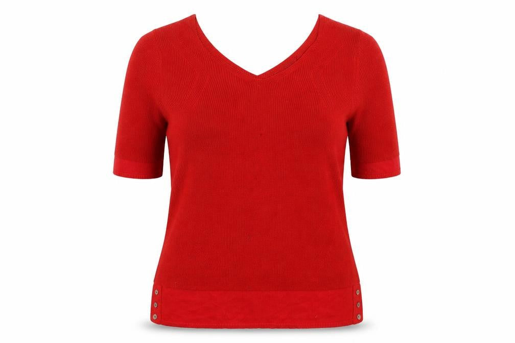 Per Una Womens Red  Knit Pullover Jumper Size 12