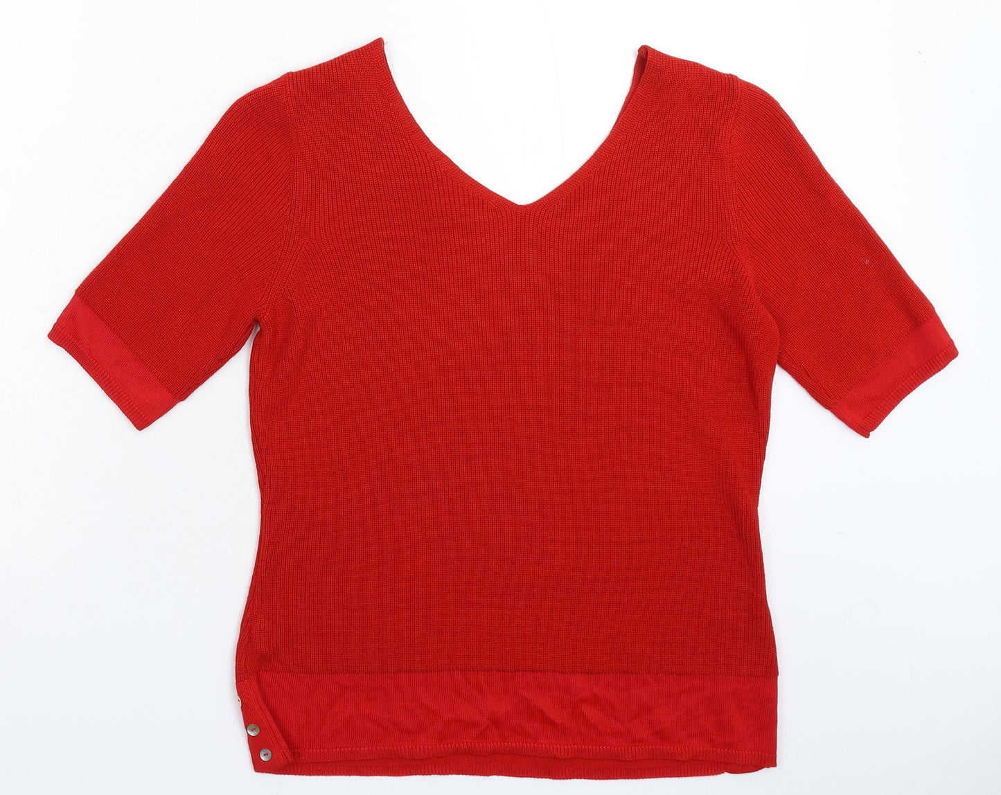 Per Una Womens Red  Knit Pullover Jumper Size 12