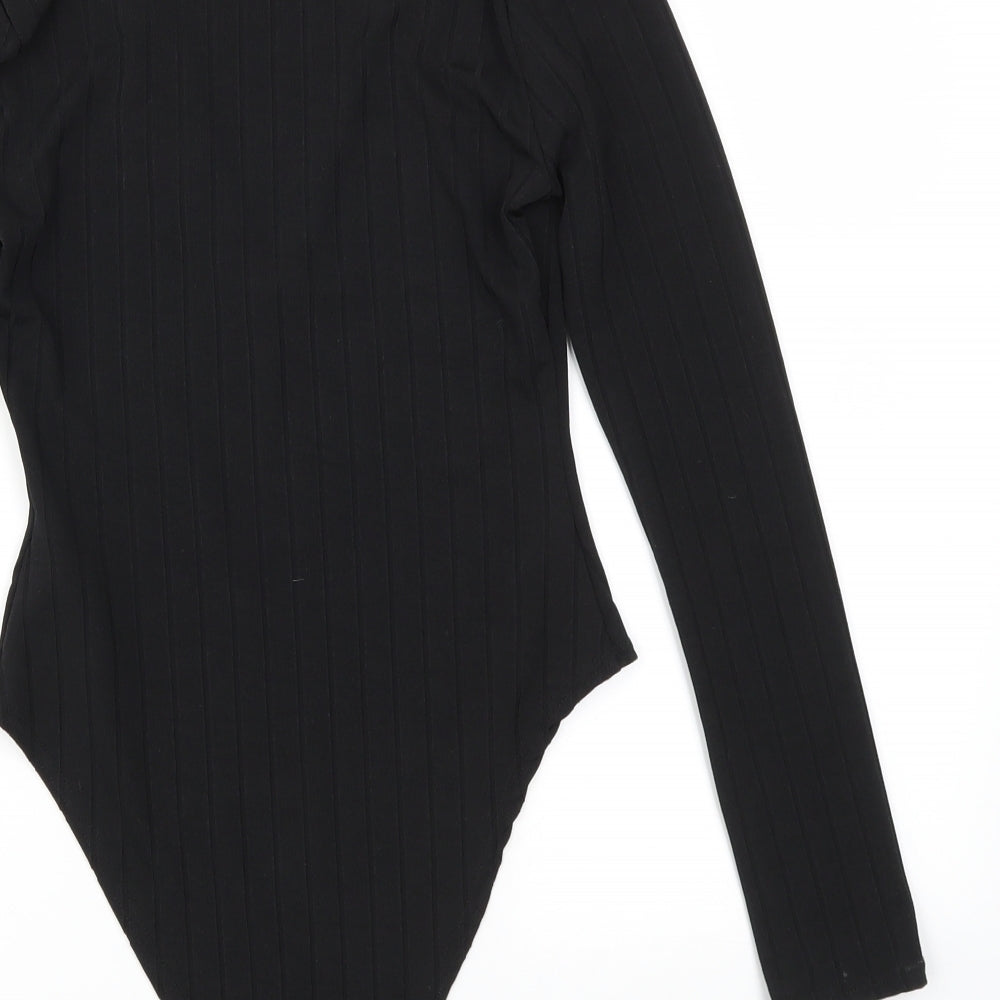 Boohoo Womens Black   Bodysuit One-Piece Size 8