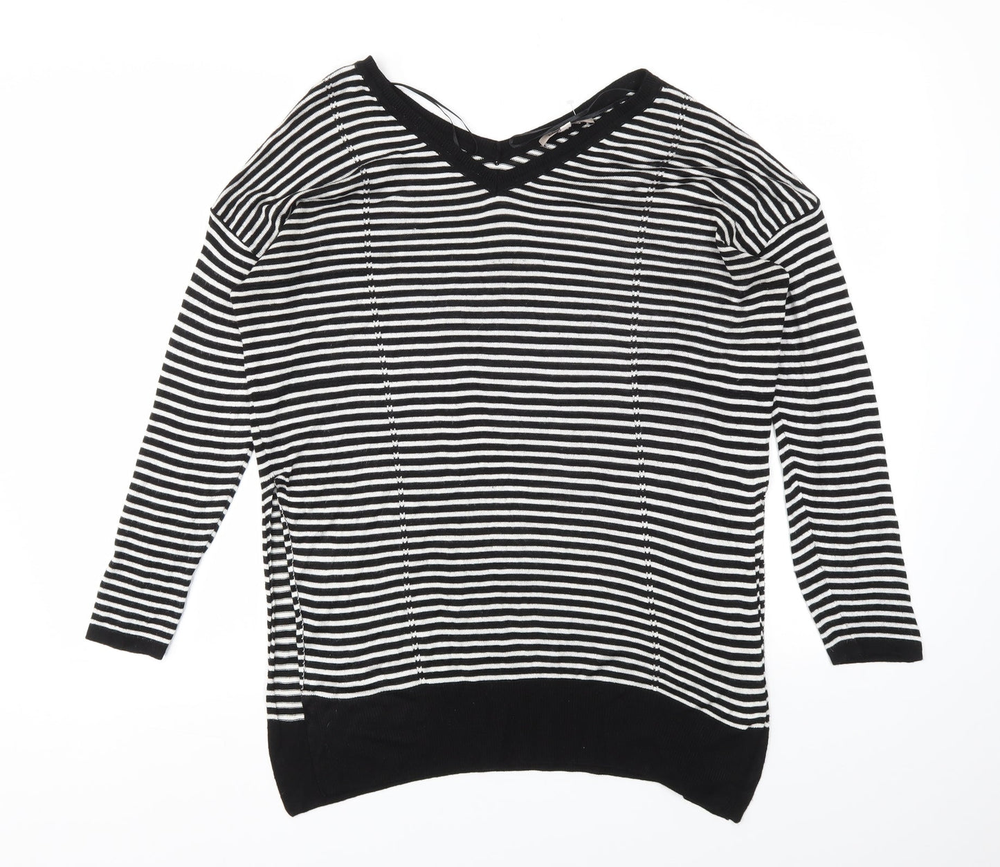 M&S Womens Multicoloured Striped  Pullover Jumper Size 10