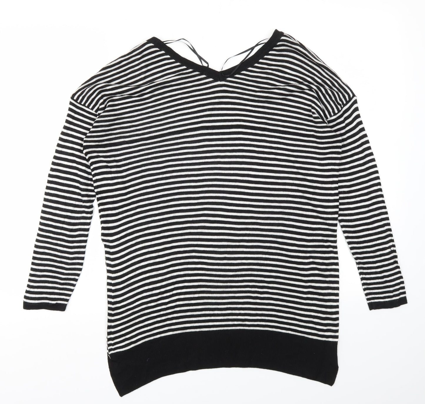 M&S Womens Multicoloured Striped  Pullover Jumper Size 10