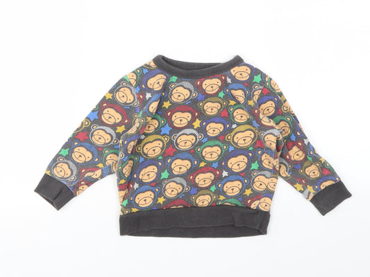 NEXT Boys Multicoloured Animal Print  Pullover Jumper Size 12-18 Months