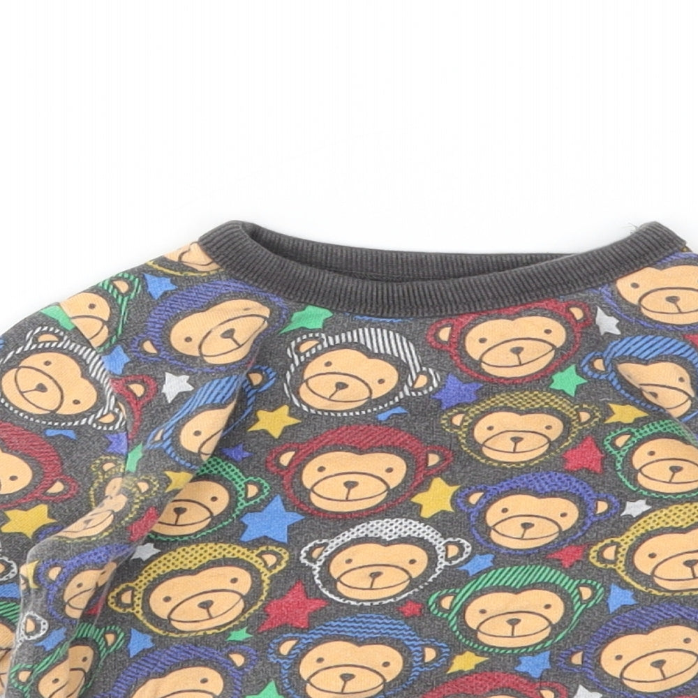 NEXT Boys Multicoloured Animal Print  Pullover Jumper Size 12-18 Months
