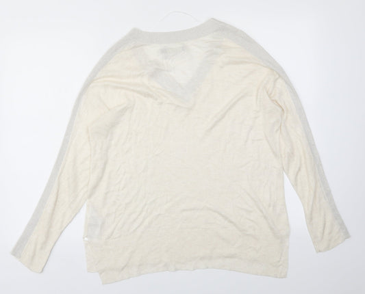 b.young Womens Ivory   Basic T-Shirt Size L