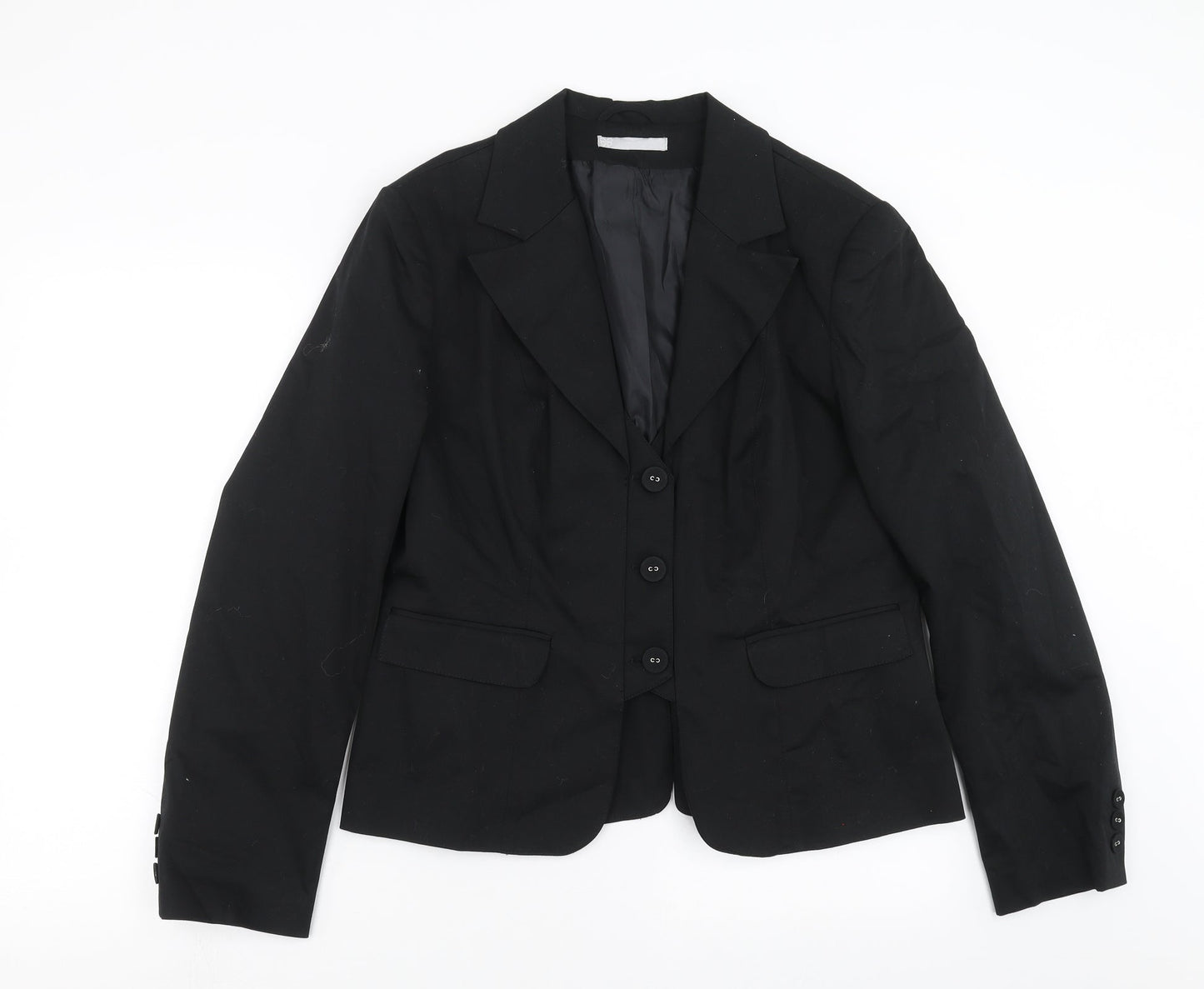 Preworn Womens Black   Jacket Suit Jacket Size 16