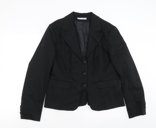 Preworn Womens Black   Jacket Suit Jacket Size 16