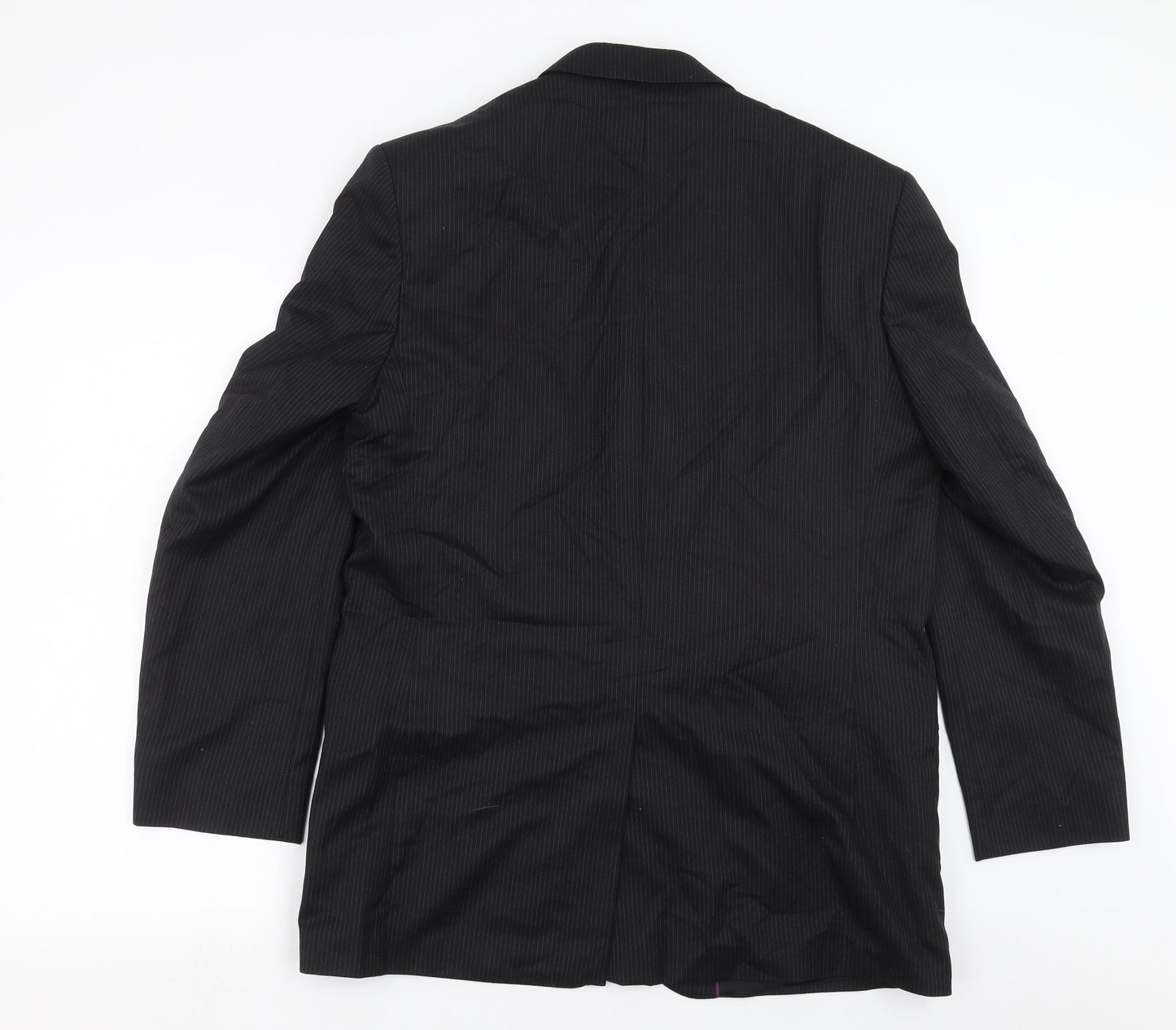 NEXT Mens Black Striped  Jacket Suit Jacket Size 40