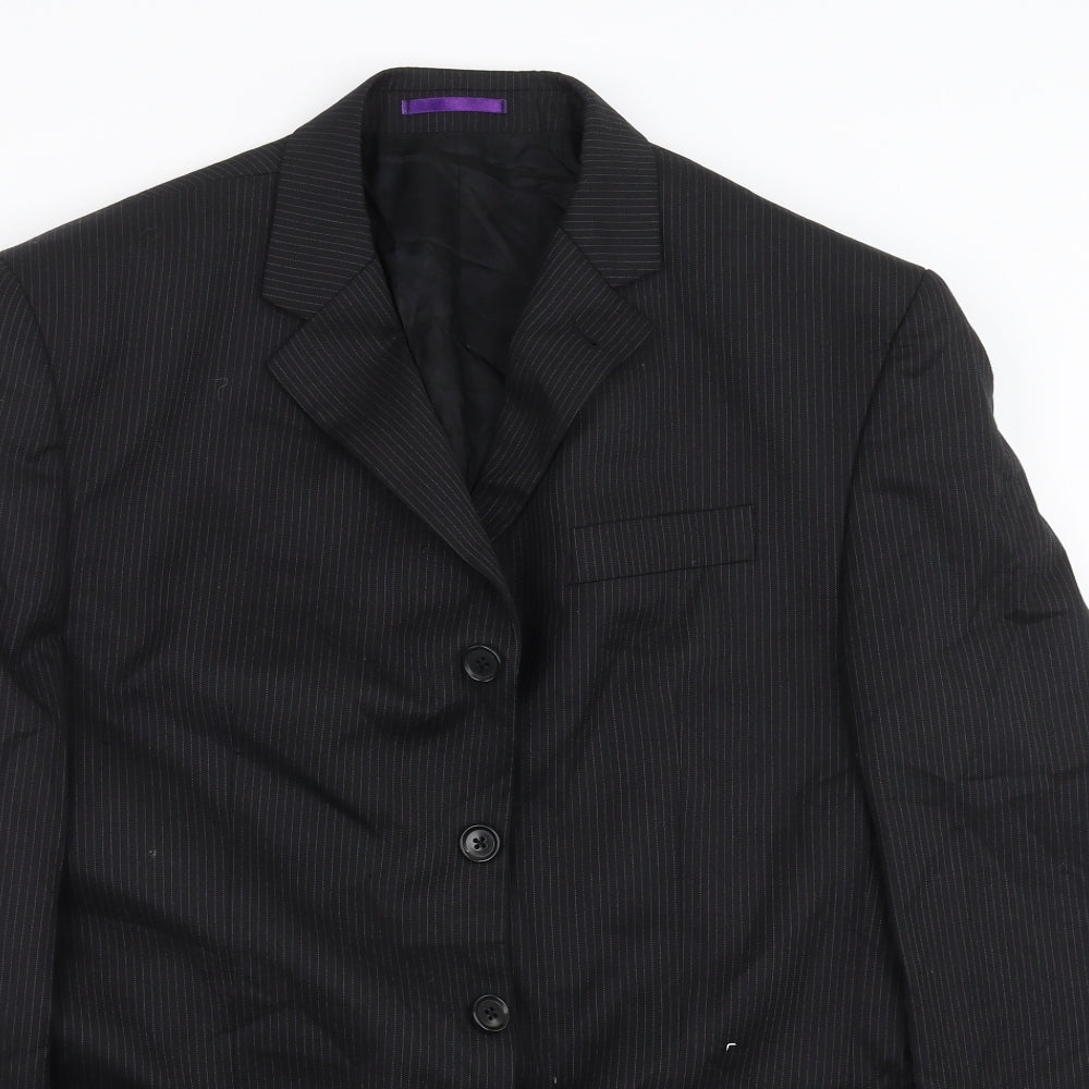 NEXT Mens Black Striped  Jacket Suit Jacket Size 40