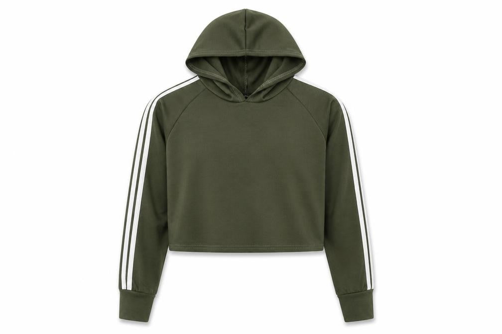 PRETTYLITTLETHING Womens Green   Pullover Hoodie Size S  - cropped