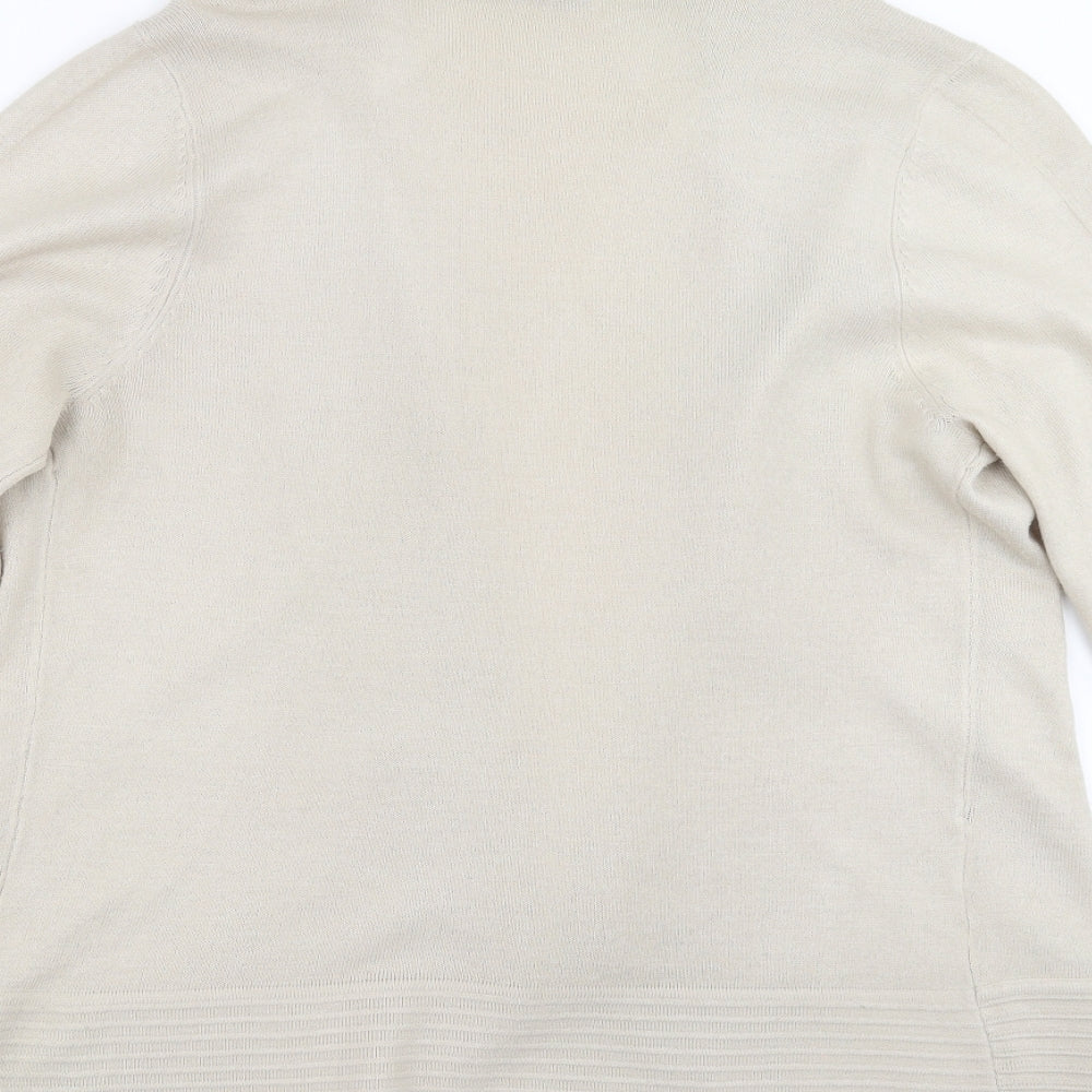 BHS Womens Beige  Knit Cardigan Jumper Size 14