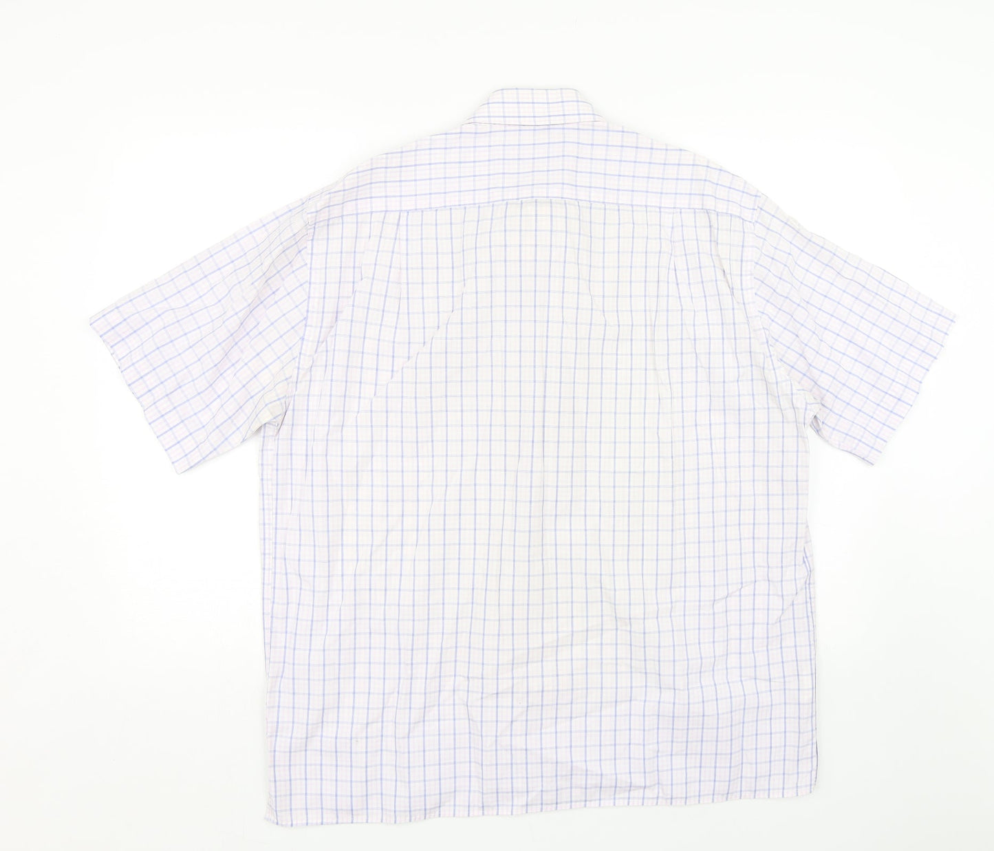 M&S Mens Pink Check   Button-Up Size 16.5