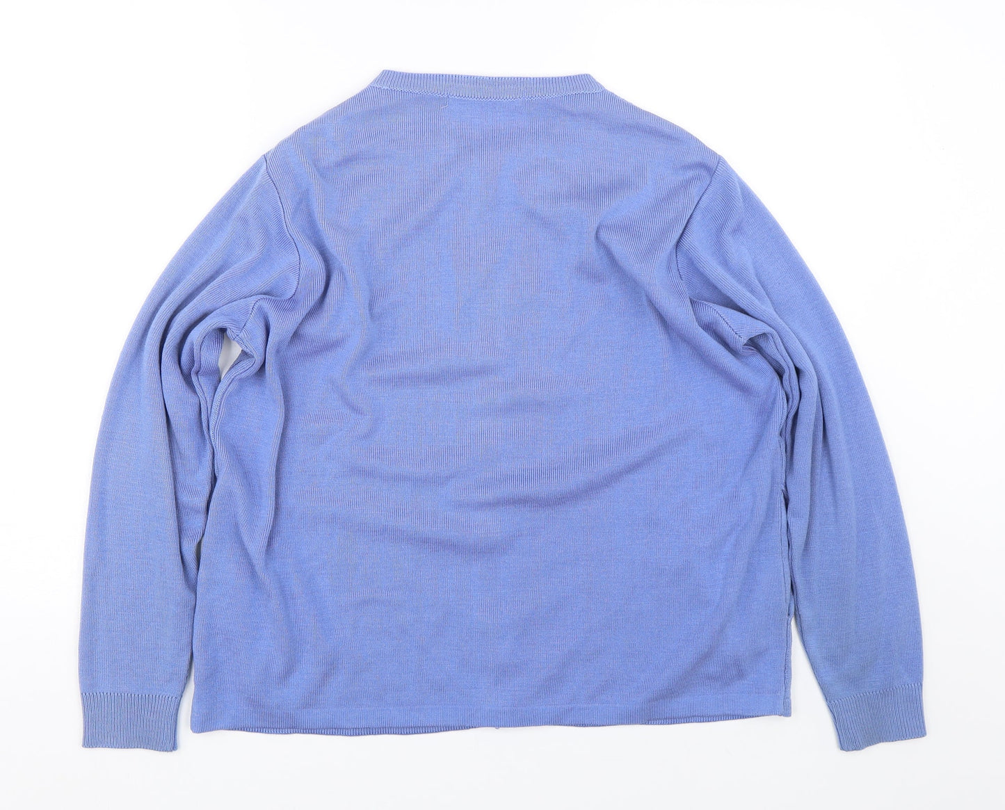 Isle Essentials Womens Blue   Cardigan Jumper Size M