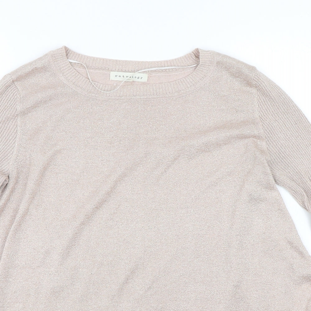 Retrology Womens Pink   Pullover Jumper Size M