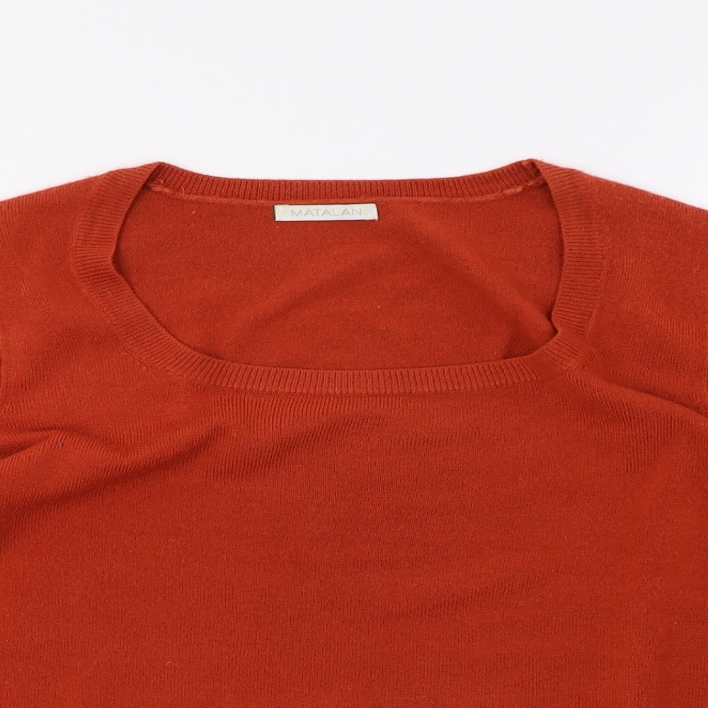 Matalan Womens Orange  Knit Pullover Sweatshirt Size 14