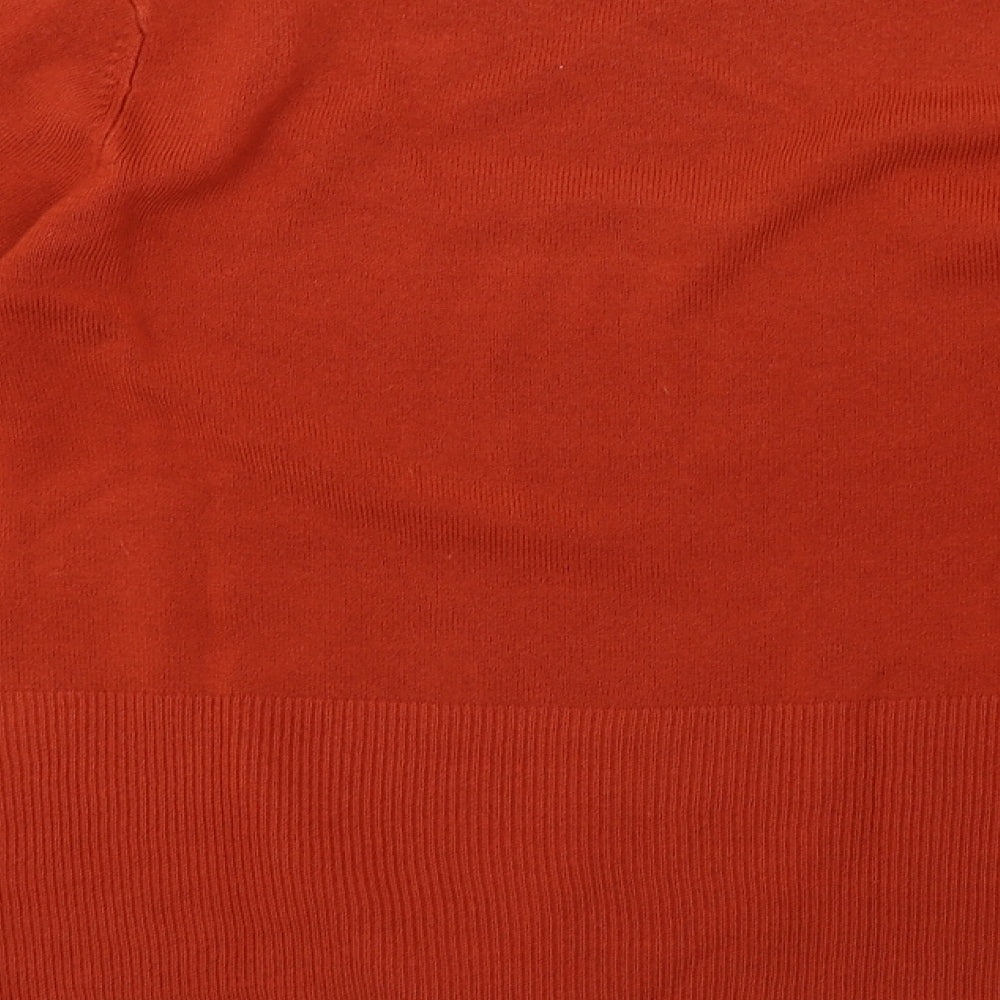 Matalan Womens Orange  Knit Pullover Sweatshirt Size 14