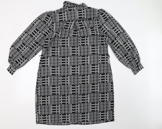 Matalan Womens Black Geometric  A-Line  Size 16  - 42