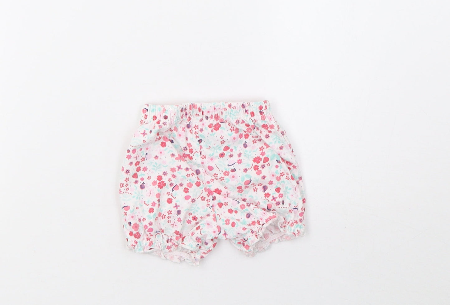 George Girls White Polka Dot   Sleep Shorts Size 0-3 Months