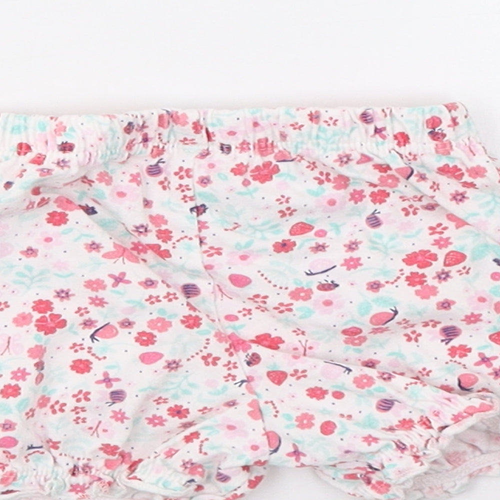 George Girls White Polka Dot   Sleep Shorts Size 0-3 Months