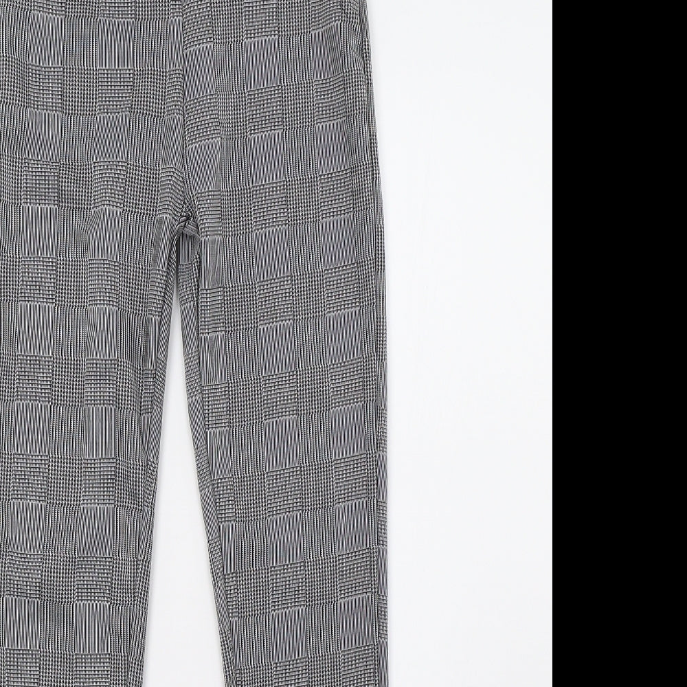 Preworn Womens White Check  Trousers  Size S L29 in