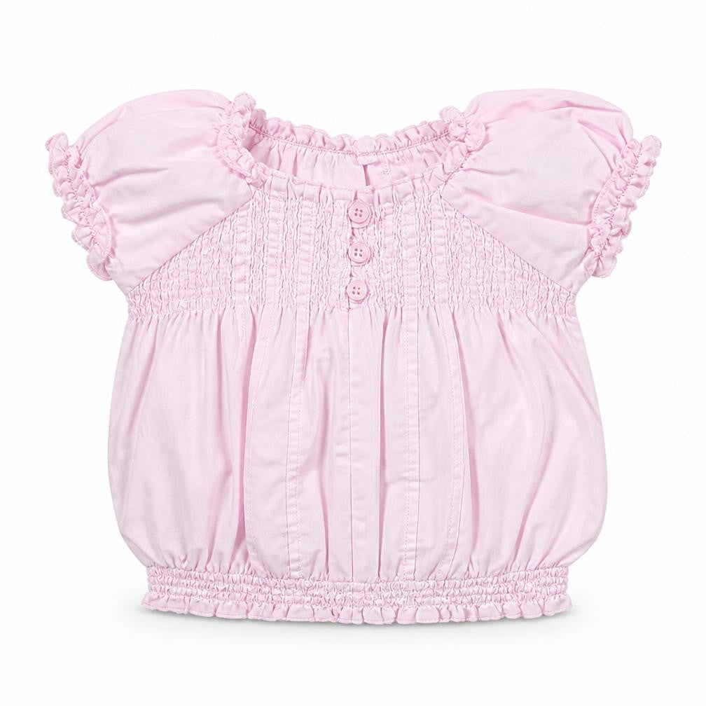Front view of H&M Baby Pink Basic Blouse, size 3-6, Months