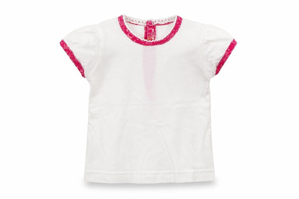 Front view of Matalan Baby White Basic T-Shirt, size 0-3, Months