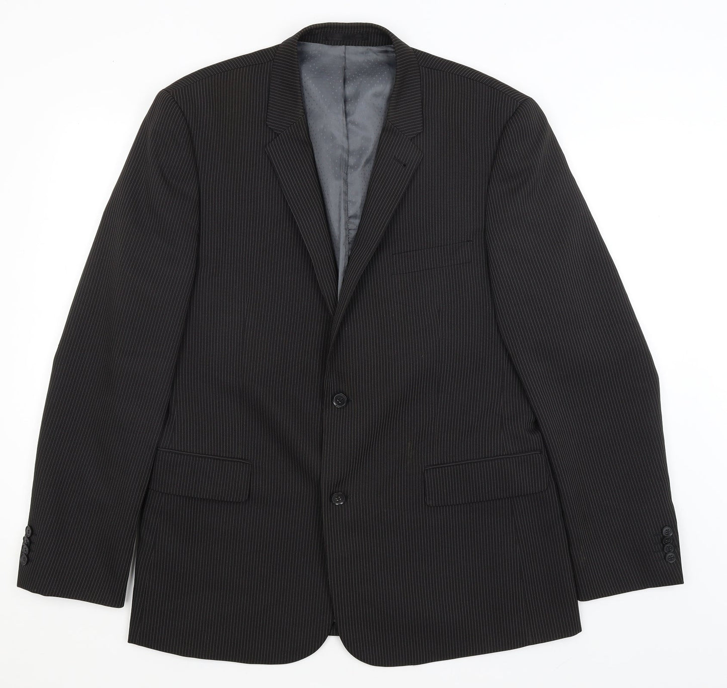 Taylor & Wright Mens Black Striped  Jacket Blazer Size L