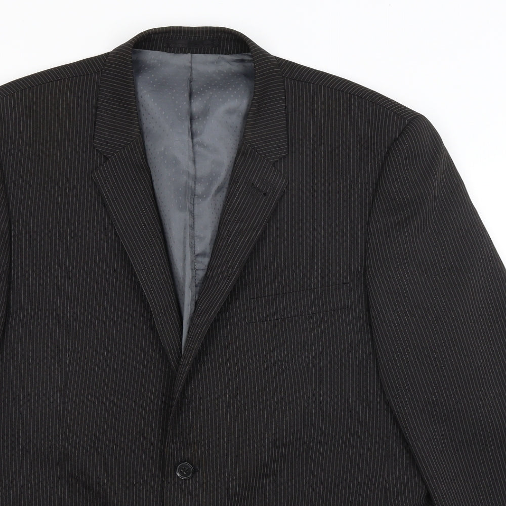 Taylor & Wright Mens Black Striped  Jacket Blazer Size L