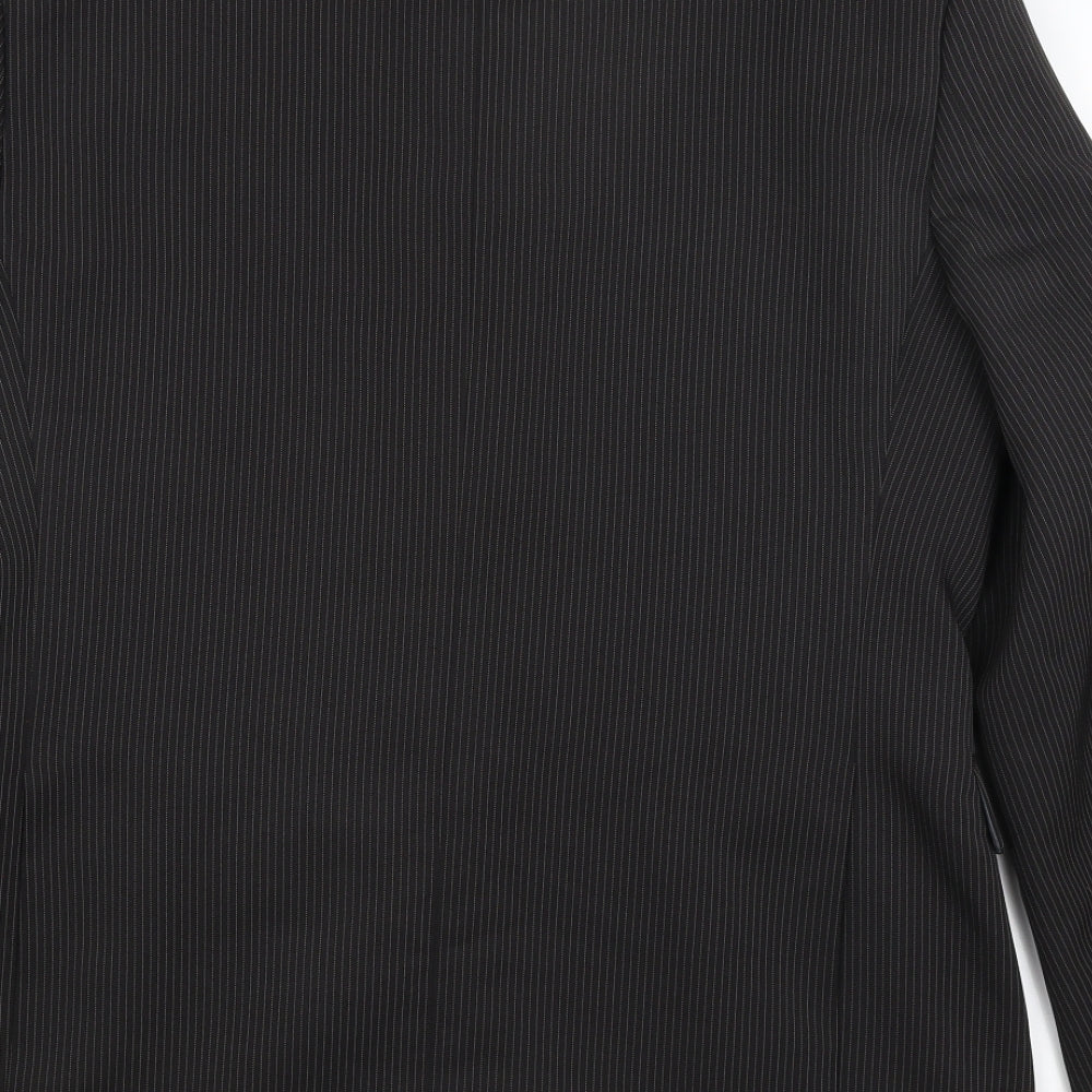 Taylor & Wright Mens Black Striped  Jacket Blazer Size L