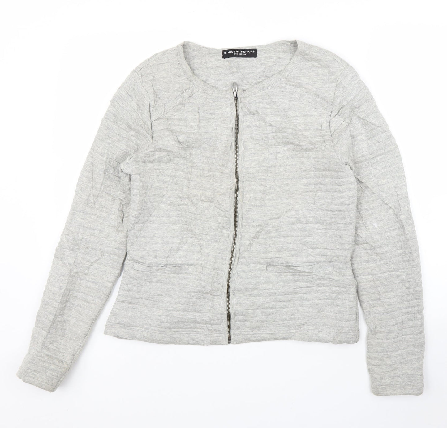 Dorothy Perkins Womens Grey   Full Zip Jumper Size 12  - Chanel jacket