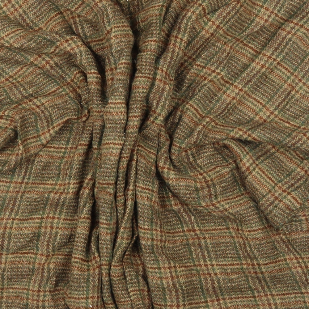 Preworn Womens Brown Plaid  Cape Jumper One Size
