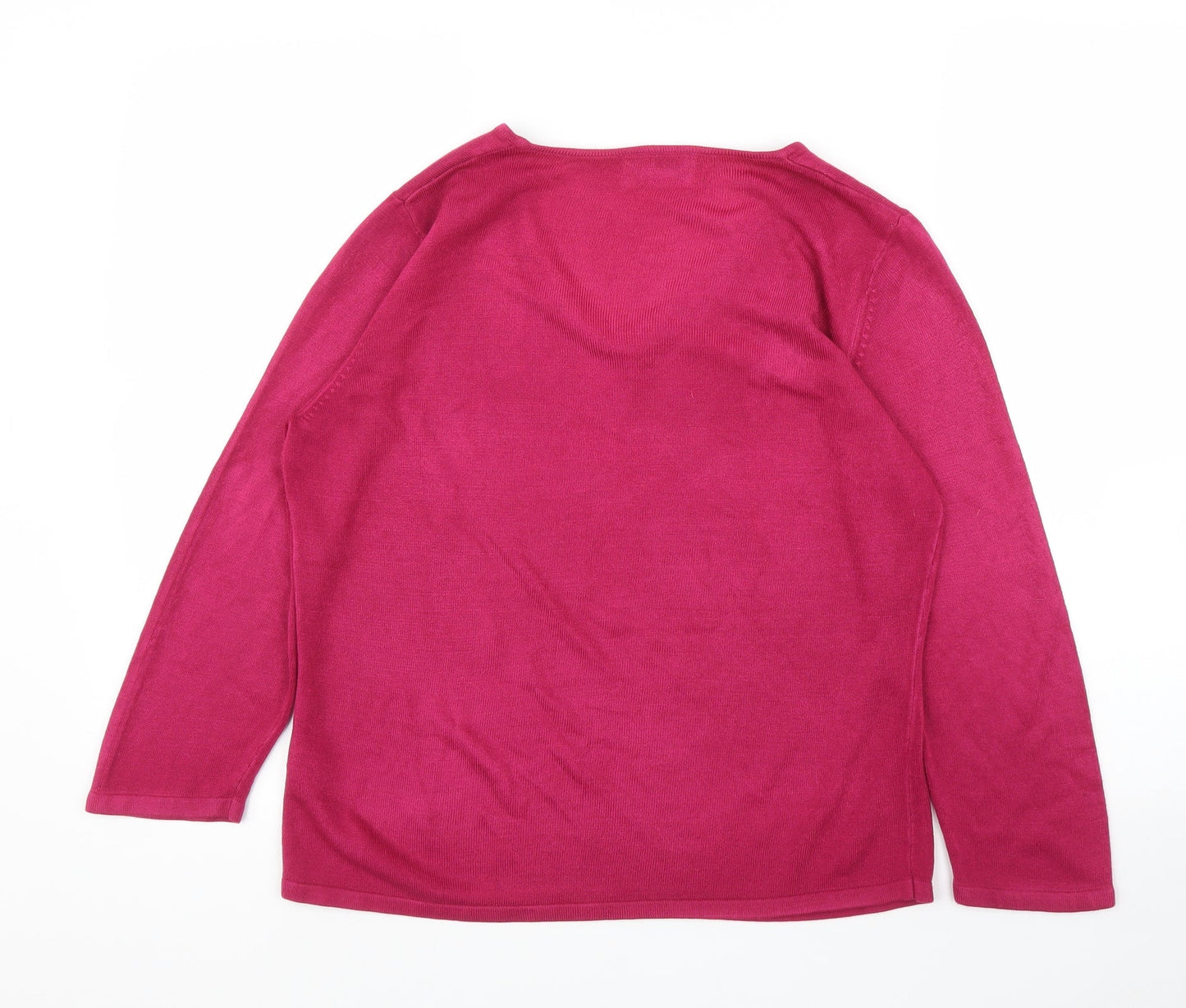 BHS Womens Pink Floral  Pullover Jumper Size 14