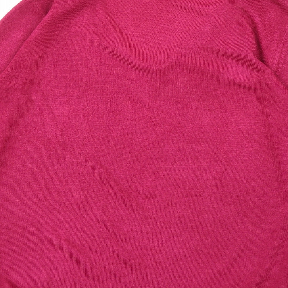 BHS Womens Pink Floral  Pullover Jumper Size 14