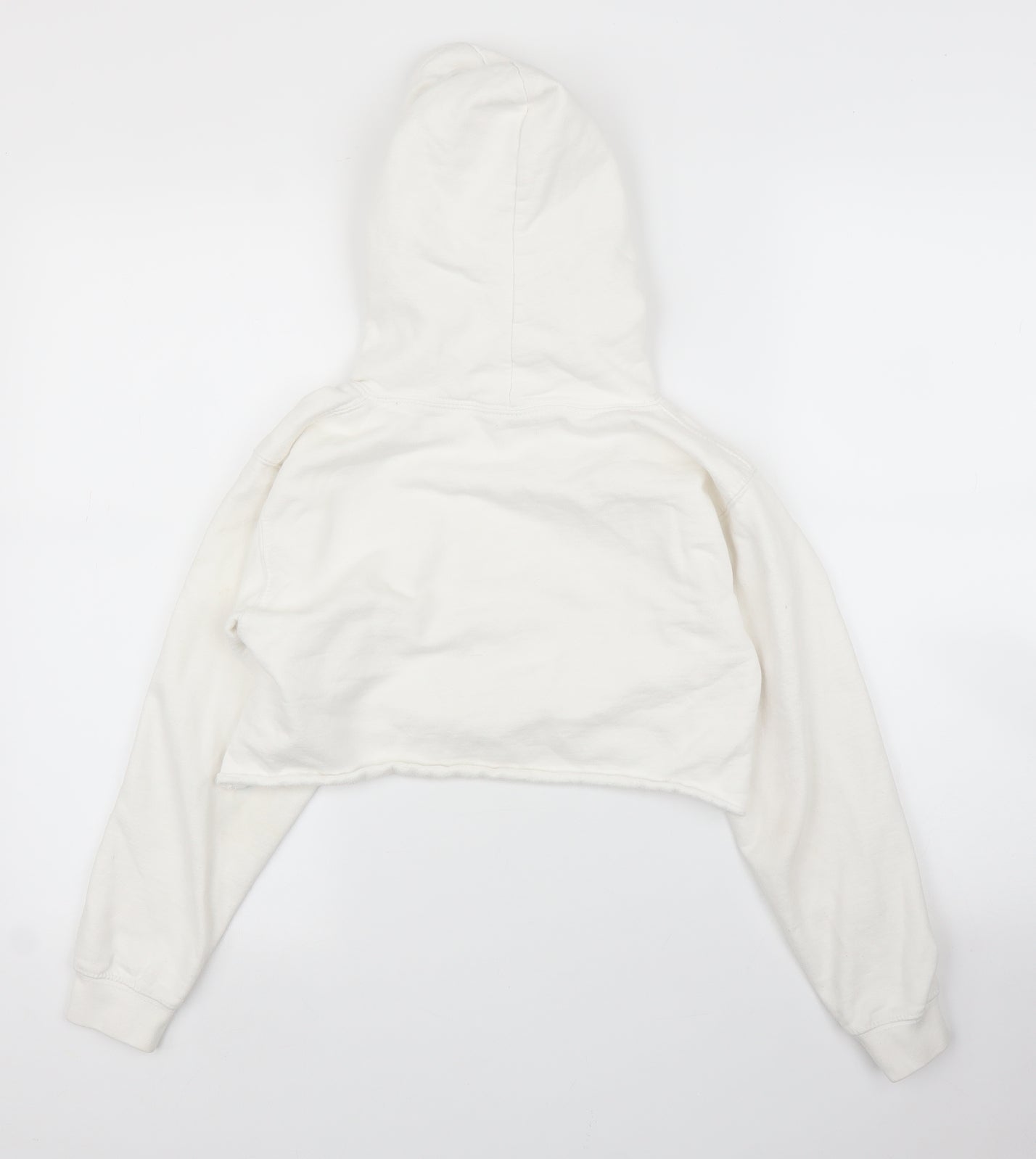 Just Hoods Girls White   Pullover Hoodie Size M