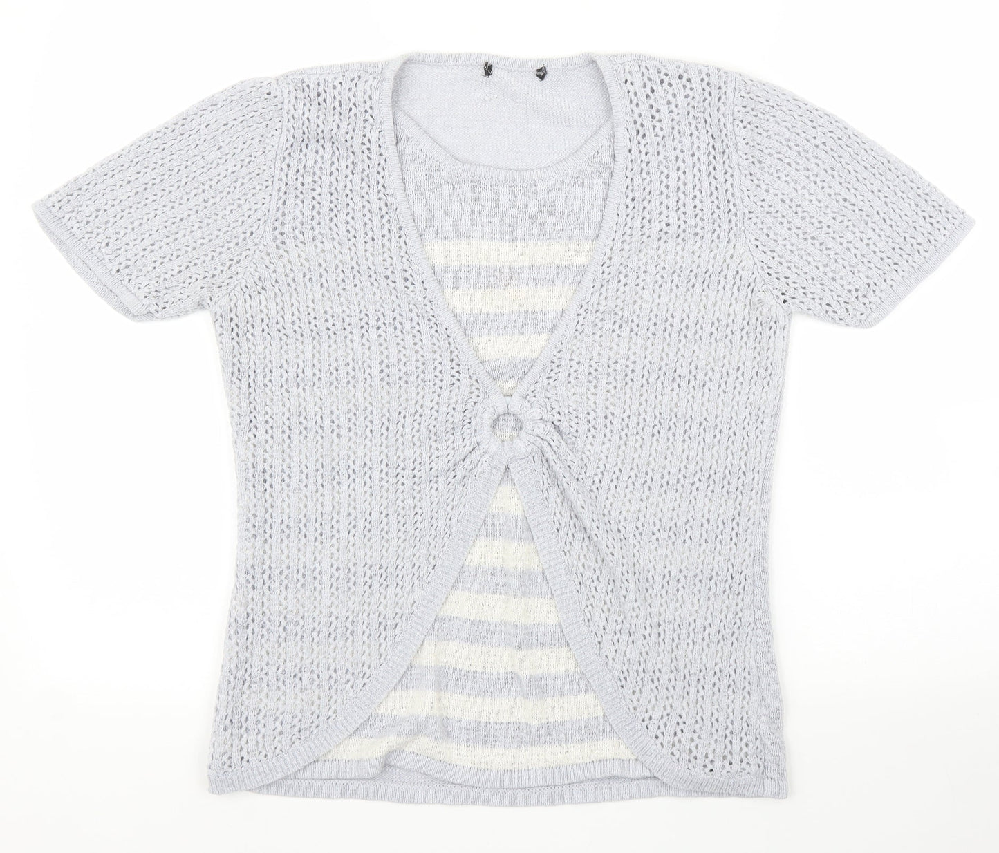 BM Womens Blue Striped  Pullover Jumper Size S