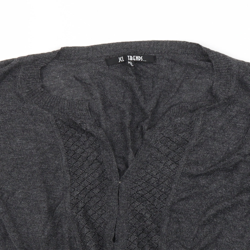 JCL Womens Grey   Cardigan Jumper Size M