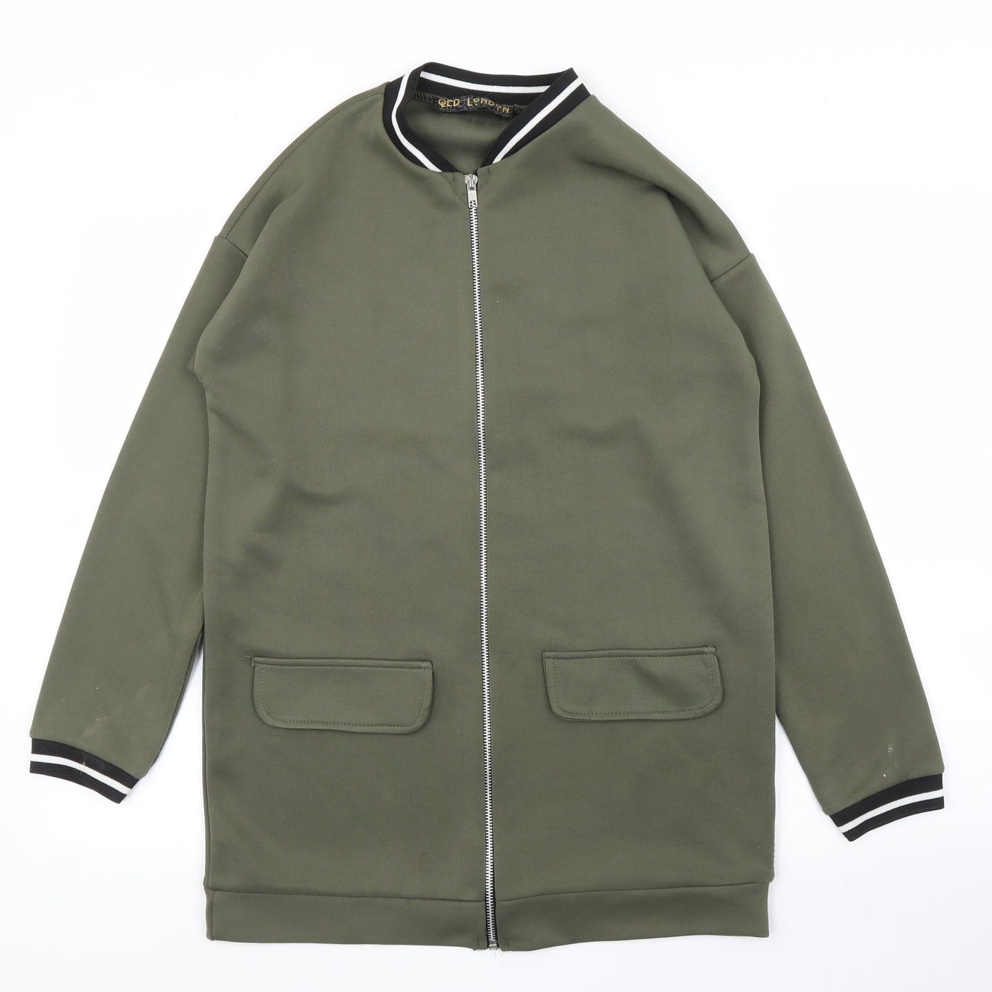 QED London Womens Green   Full Zip Jumper Size 10