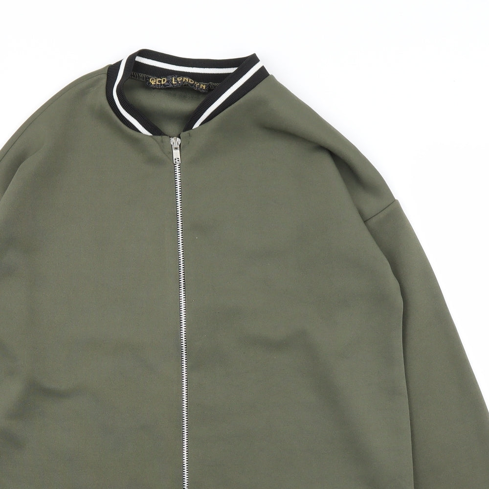 QED London Womens Green   Full Zip Jumper Size 10