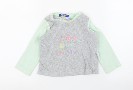 Lupilu Girls Grey   Pullover Jumper Size 12-18 Months