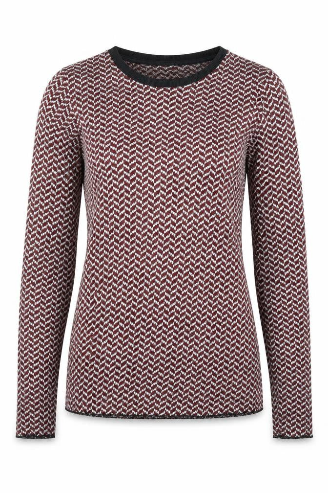 River Island Womens Purple Herringbone  Pullover Jumper Size 8