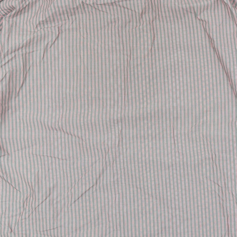 Marks and Spencer Mens Grey Striped   Button-Up Size 42
