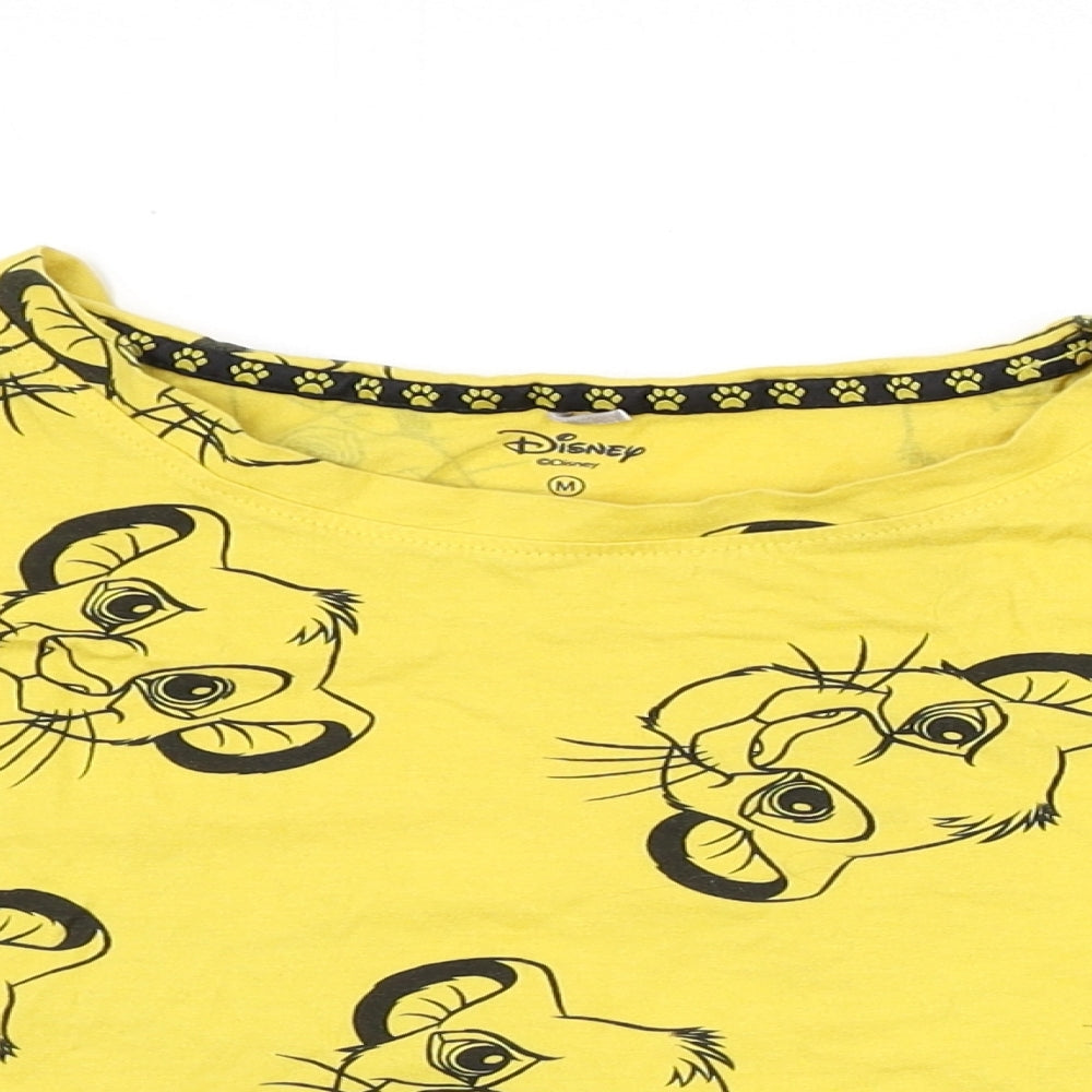 Love to lounge  Womens Yellow Solid  Top Pyjama Top Size M  - Disney, Lion King