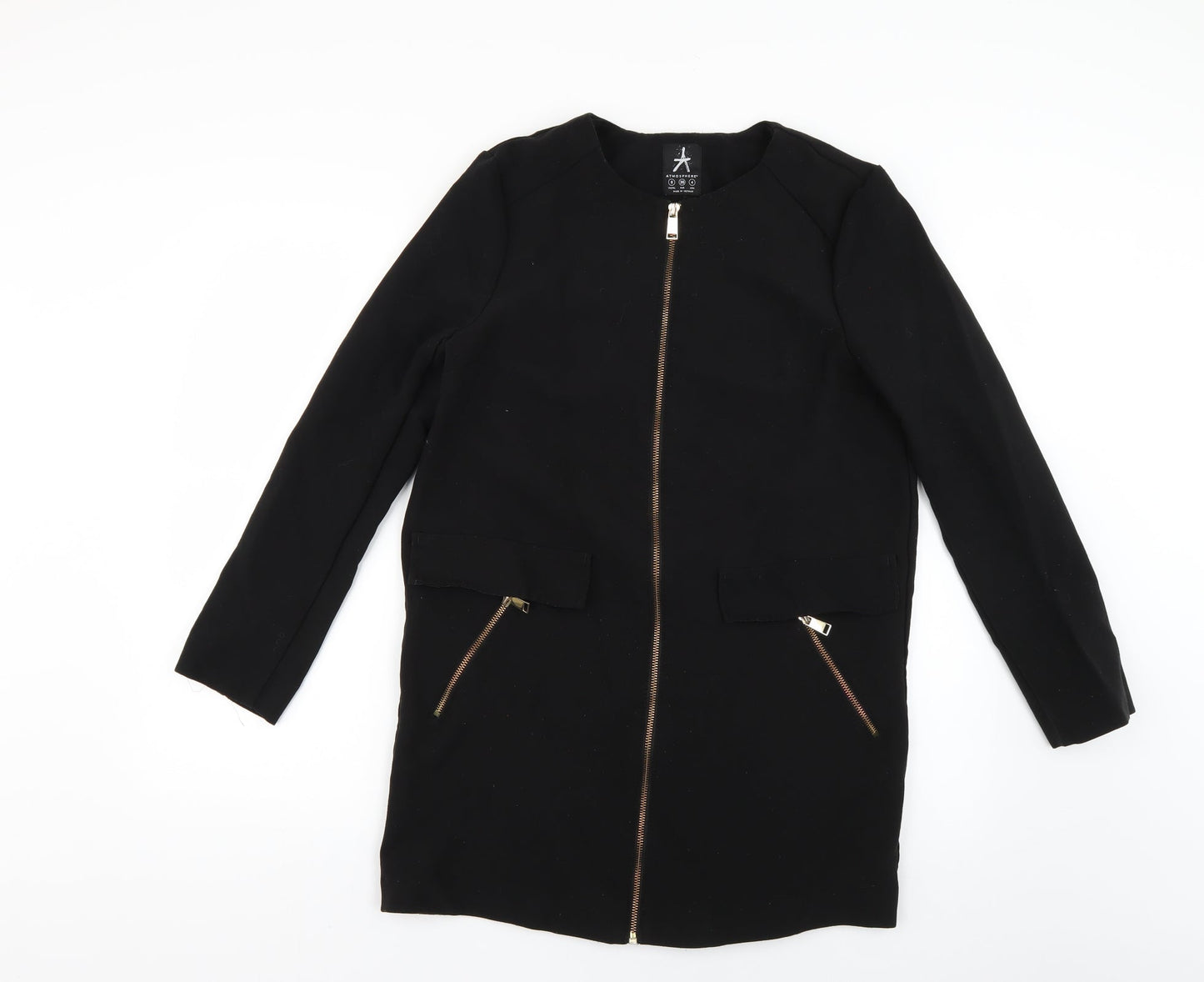 Atmosphere Womens Black   Overcoat Coat Size 8