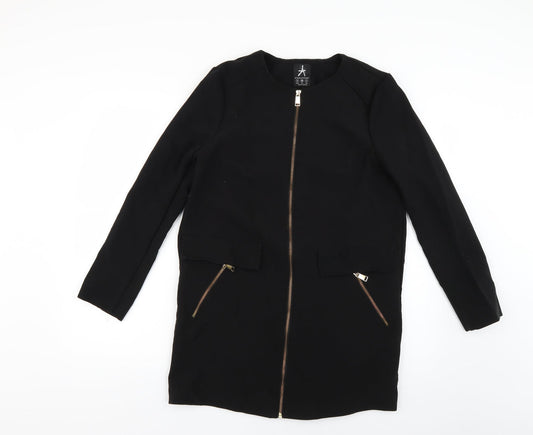 Atmosphere Womens Black   Overcoat Coat Size 8