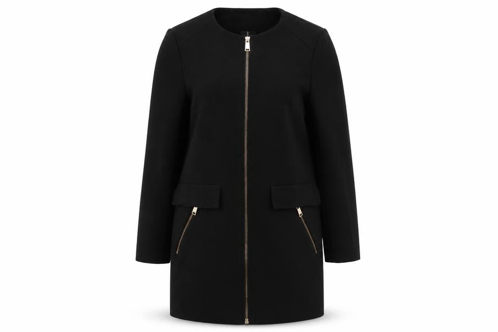 Atmosphere Womens Black   Overcoat Coat Size 8