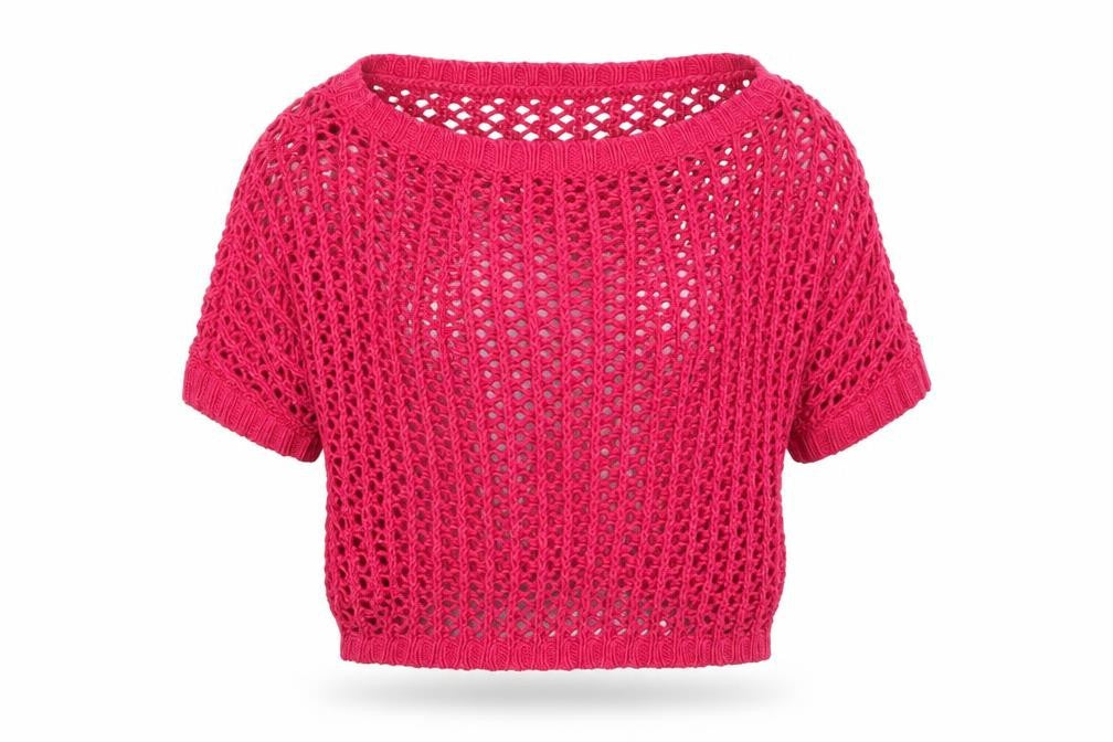 Front view of Papaya women’s pink jumper, size UK 12