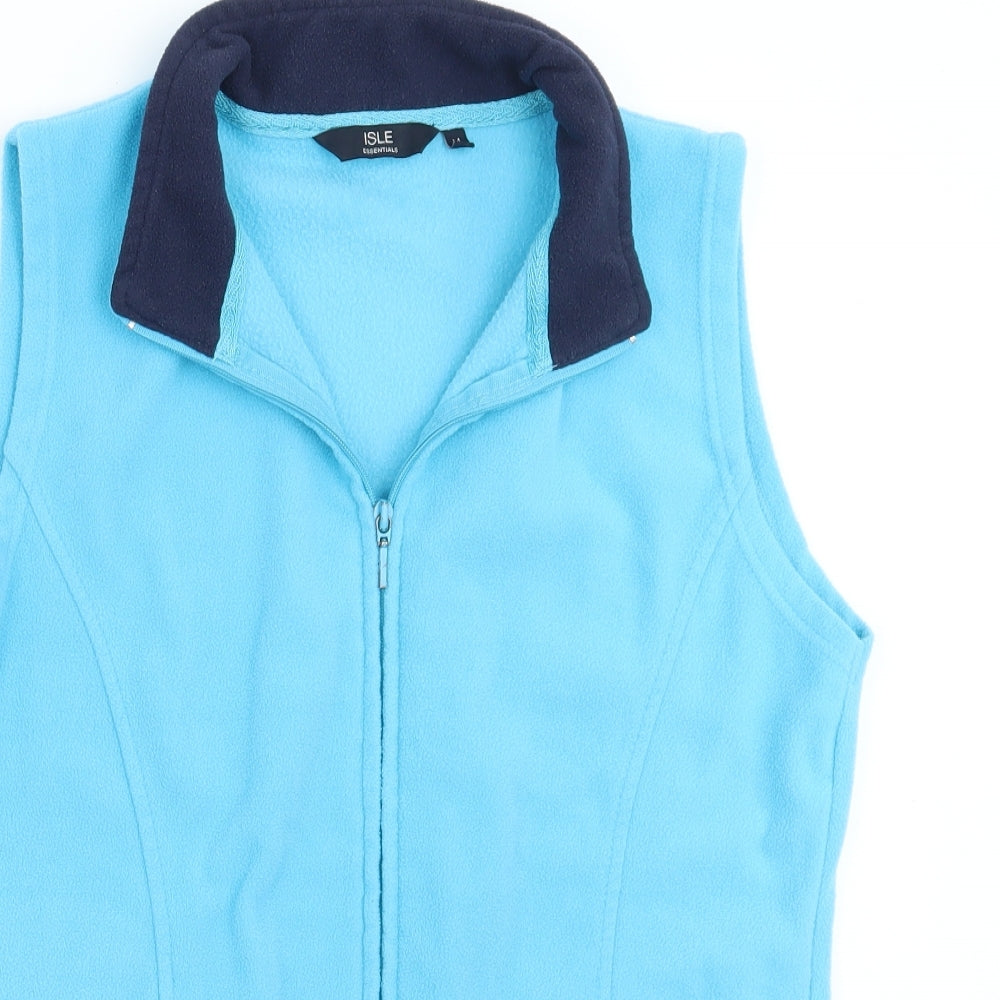 Isle  Womens Blue   Gilet Coat Size M