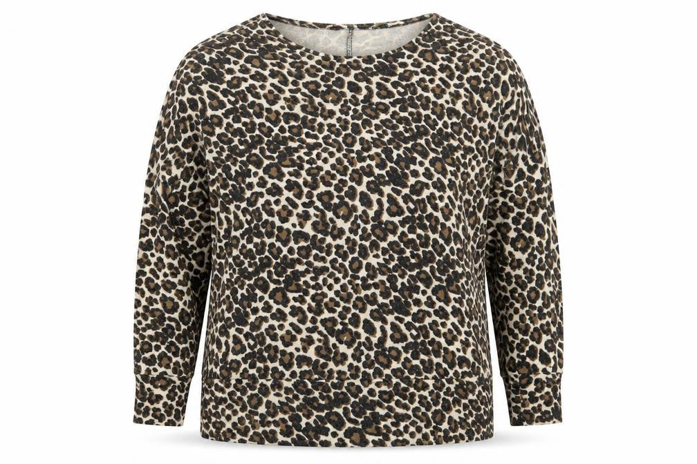 Dorothyt Womens Beige Animal Print  Pullover Jumper Size 14